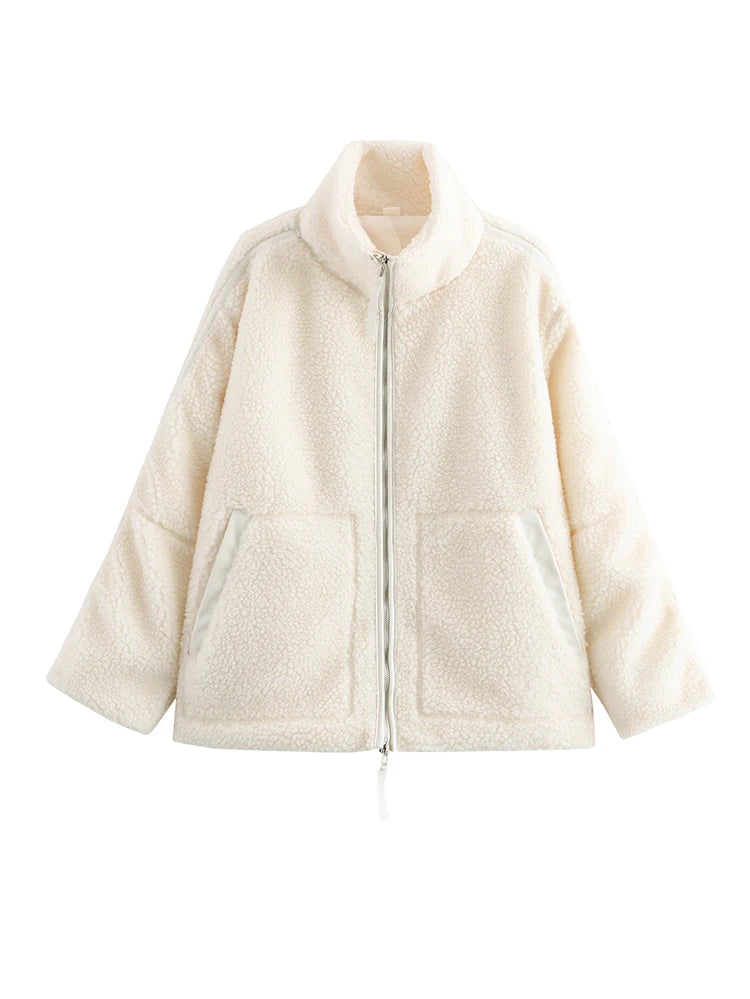 Beige jacket on a white background