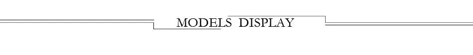 Text 'MODELS DISPLAY' on a white background