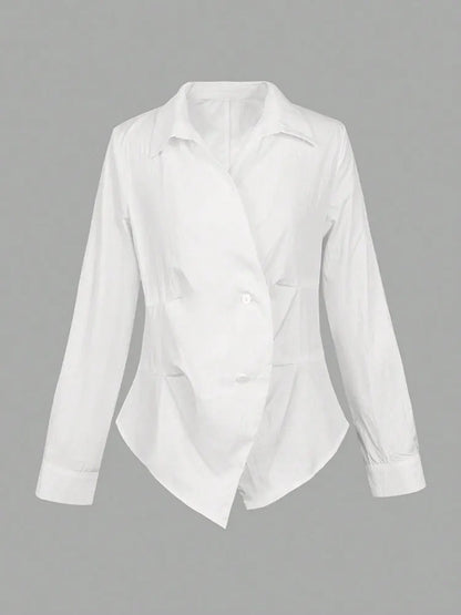 White shirt on a gray background