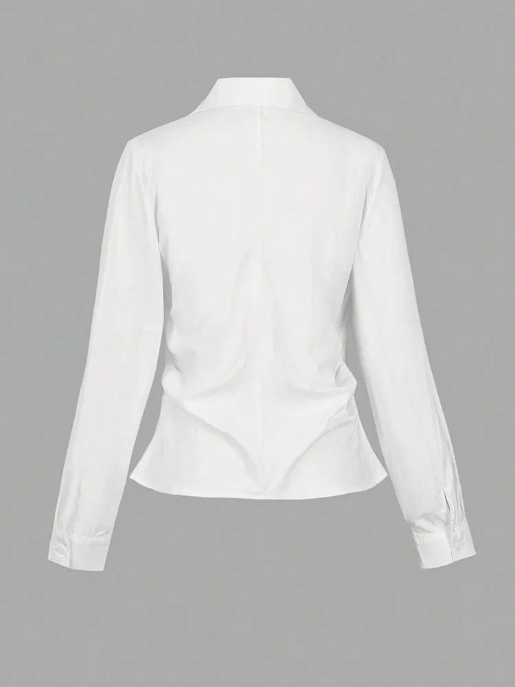 White shirt on a gray background