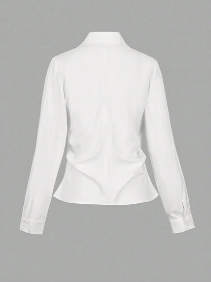 White shirt on a gray background