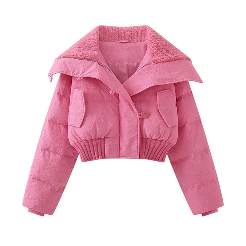 Pink jacket with a hood on a white background