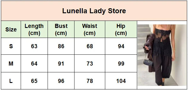 Lady Lace Patchwork Sling Top Sexy Sleeveless Off-shoulder Single Breasted See Through Blouse Women Chic Vacation Party Tops