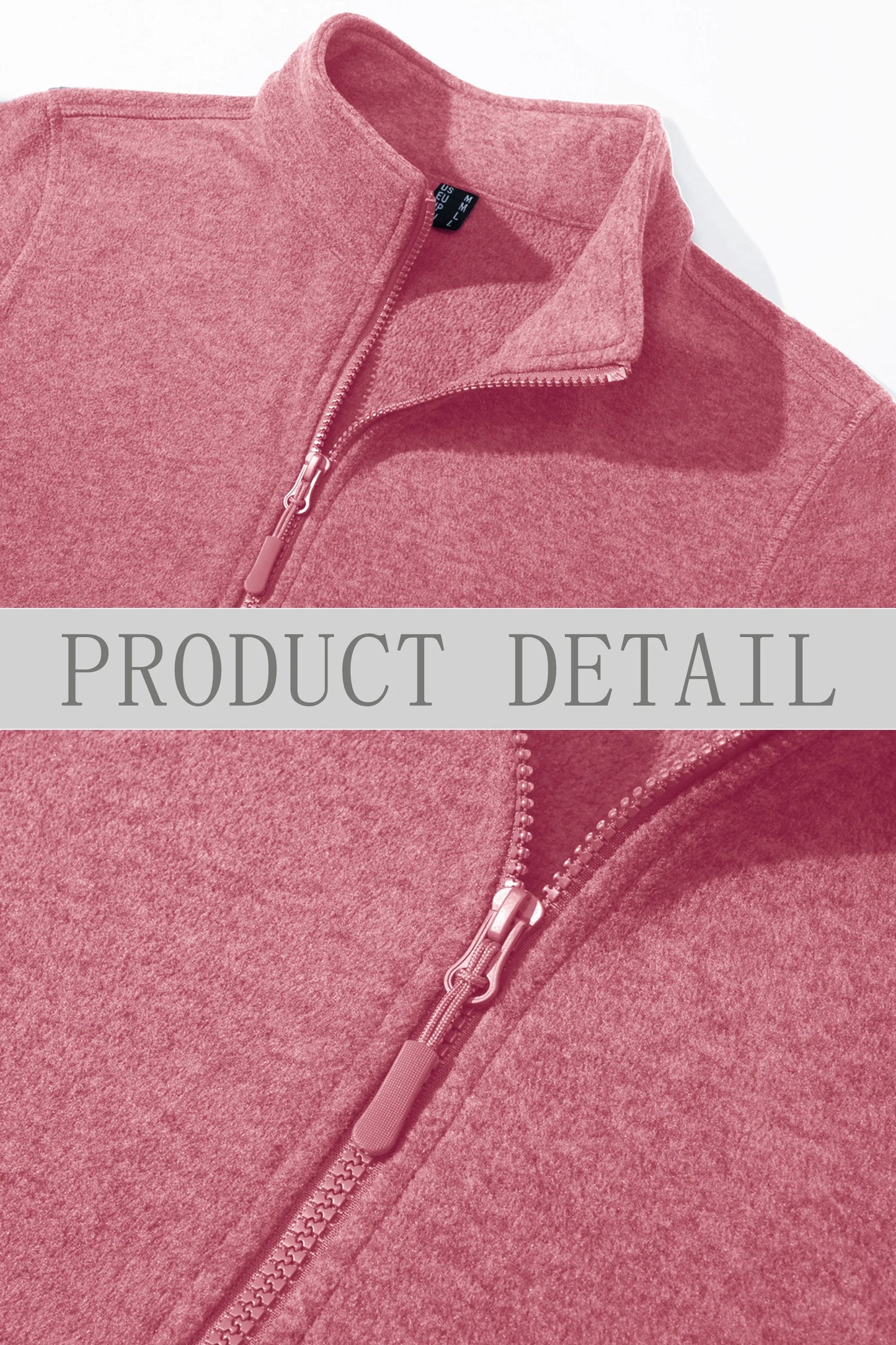 TACVASEN Spring/Autumn Lightweight Full Zip Fleece Jackets Womens Turtleneck Sweater Sports Warm Sweatshirts Thermal Casual Tops