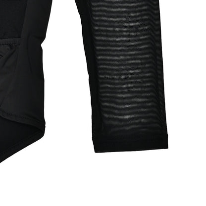 JULISSA MO Patchwork Sexy V-neck Sheer Mesh Women Bodysuit White Backless Long Sleeve Bodycon Autumn Elegant Party Clubwear 2025