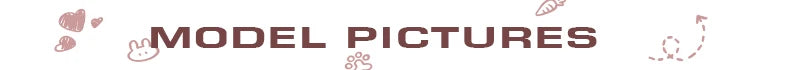 Text 'MODEL PICTURES' with decorative elements on a white background
