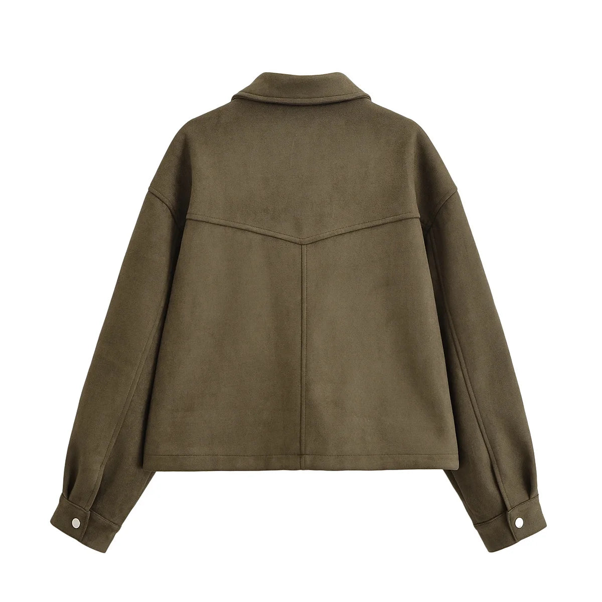 YENKYE Women Front Patch Pockets Faux Leather Bomber Jacket Long Sleeve Zipper Autumn Winter Coat 2025 Loose Outerwear