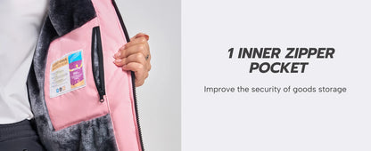 TACVASEN Womens Winter Thermal Jackets Warm Fleece Lined Waterproof Jacktes Snow Ski Hood Coat Mountain Snowboarding Windbreaker