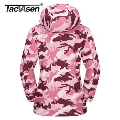 TACVASEN 3 in 1 Fleece Lining Jackets Women's Winter Ski Snowboard Jackets Hooded Coats Windproof Water Resistance Hiking Parka