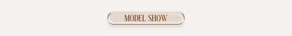 Rectangular sign with 'MODEL SHOW' text on a beige background