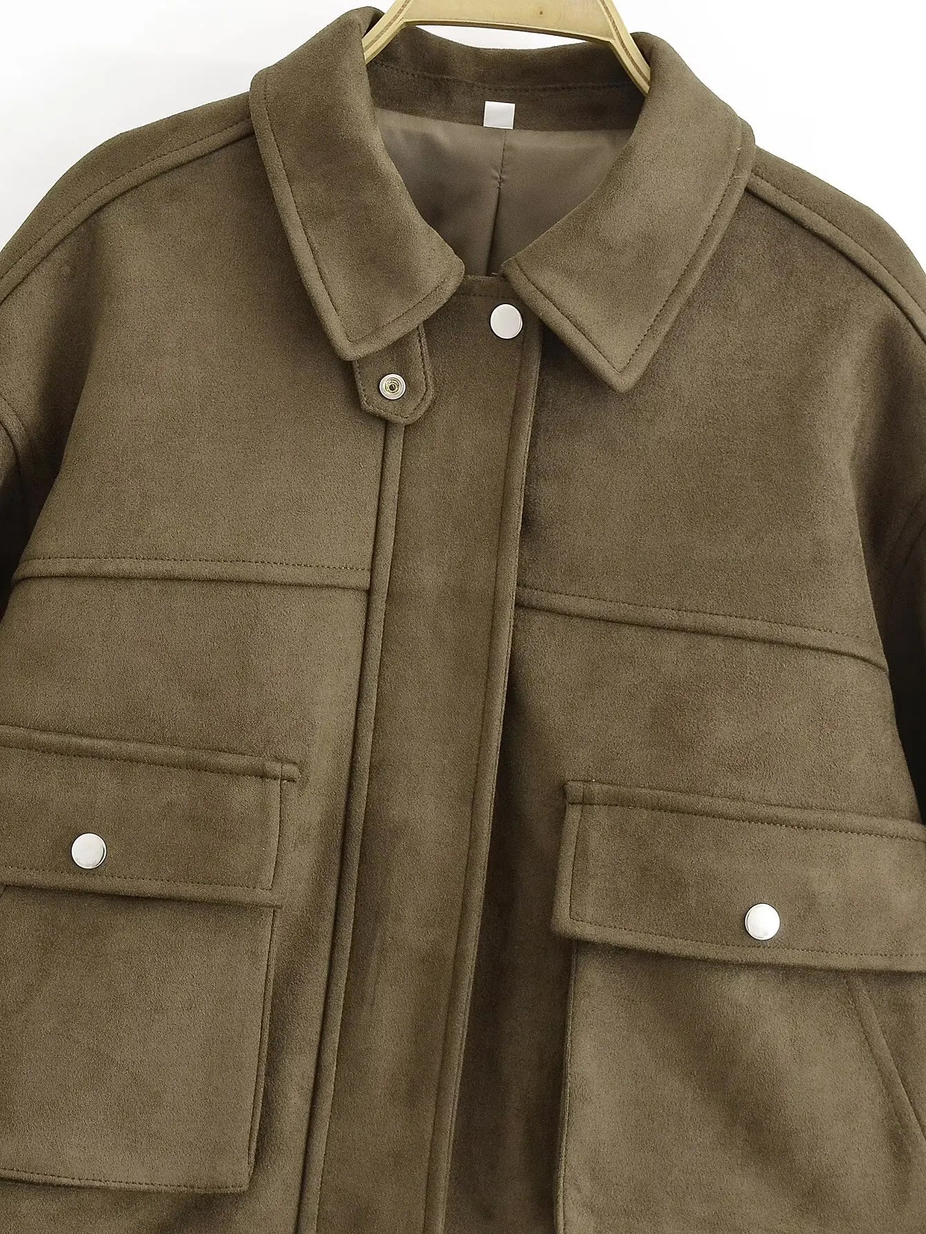 YENKYE Women Front Patch Pockets Faux Leather Bomber Jacket Long Sleeve Zipper Autumn Winter Coat 2025 Loose Outerwear