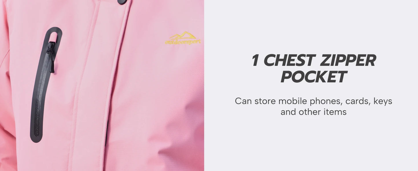 TACVASEN Womens Winter Thermal Jackets Warm Fleece Lined Waterproof Jacktes Snow Ski Hood Coat Mountain Snowboarding Windbreaker