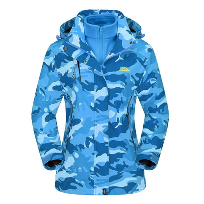 TACVASEN 3 in 1 Fleece Lining Jackets Women's Winter Ski Snowboard Jackets Hooded Coats Windproof Water Resistance Hiking Parka