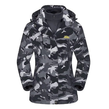 TACVASEN 3 in 1 Fleece Lining Jackets Women's Winter Ski Snowboard Jackets Hooded Coats Windproof Water Resistance Hiking Parka