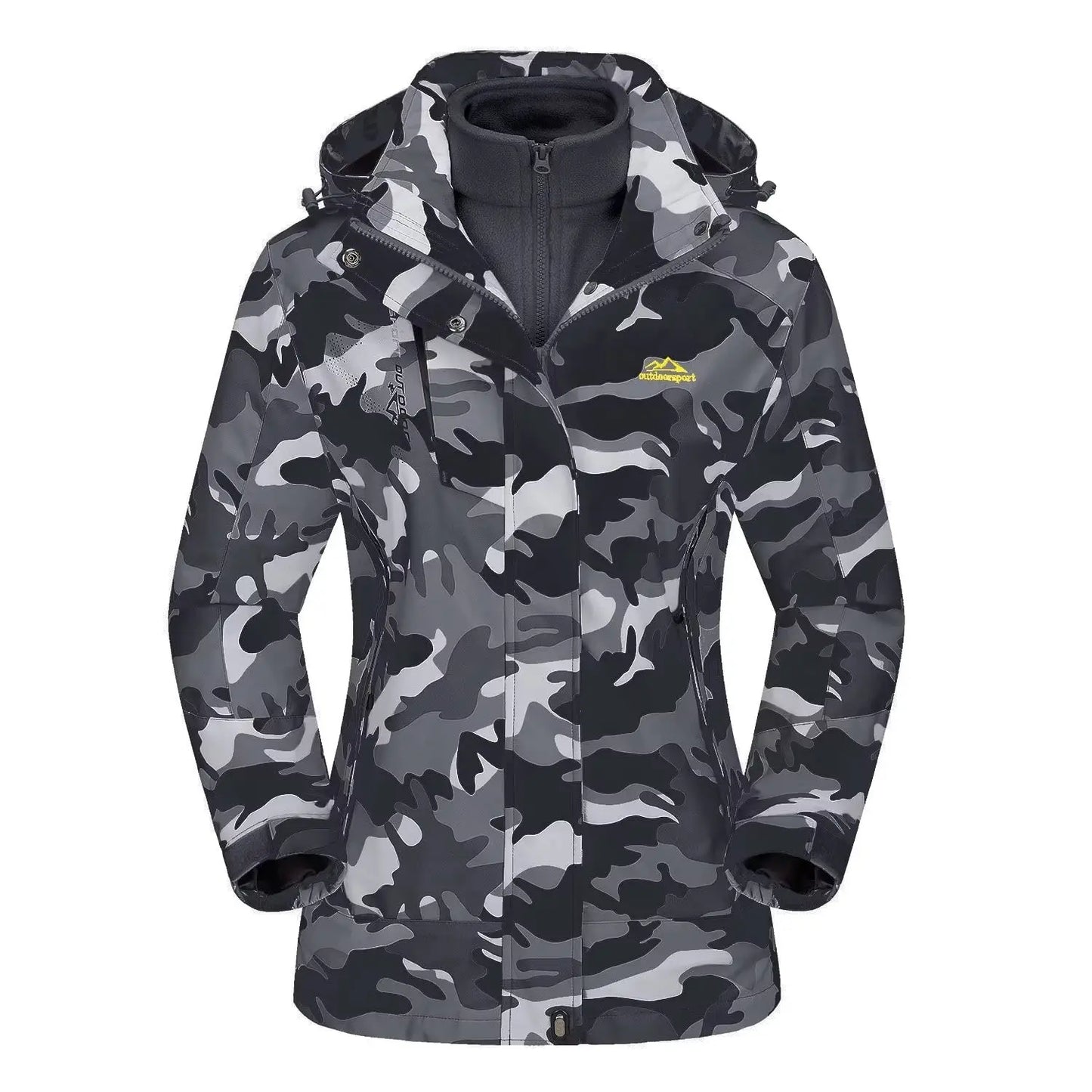 TACVASEN 3 in 1 Fleece Lining Jackets Women's Winter Ski Snowboard Jackets Hooded Coats Windproof Water Resistance Hiking Parka