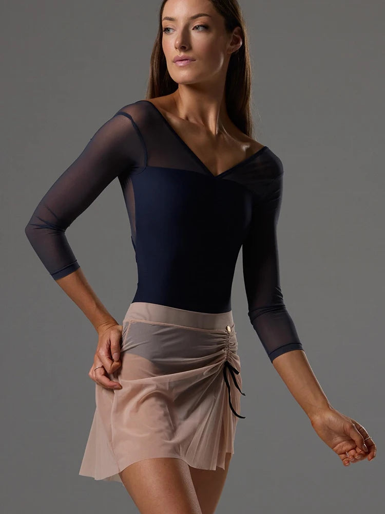 JULISSA MO Patchwork Sexy V-neck Sheer Mesh Women Bodysuit White Backless Long Sleeve Bodycon Autumn Elegant Party Clubwear 2025