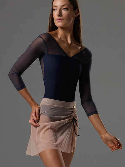 JULISSA MO Patchwork Sexy V-neck Sheer Mesh Women Bodysuit White Backless Long Sleeve Bodycon Autumn Elegant Party Clubwear 2025