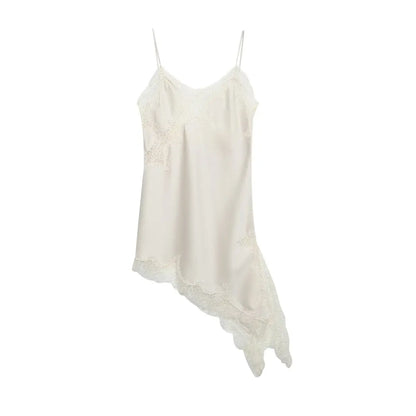 White lace camisole on a white background