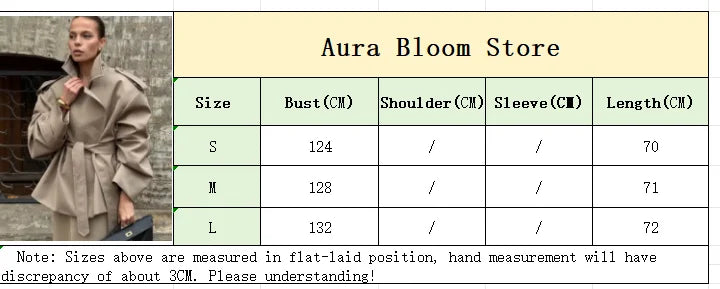 Solid Lapel Lace Up Jacket Elegant Chic Full Sleeve Button Loose Long Coat For Women 2025 New Office Lady Daily Commute Overcoat