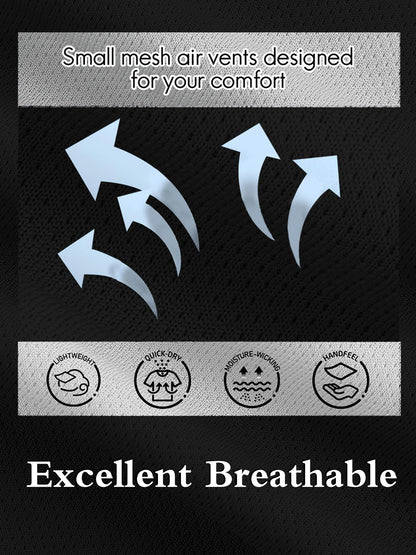 Text and graphics about small mesh air vents on a black background