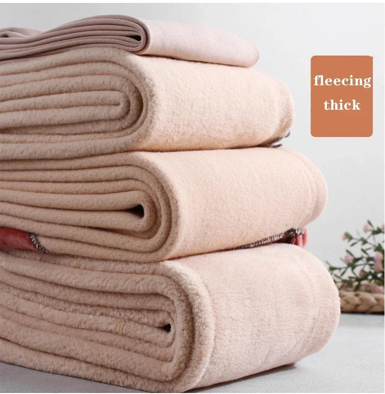 Evlira thick fleece material stack - showing premium quality fleece lining used in thermal tights