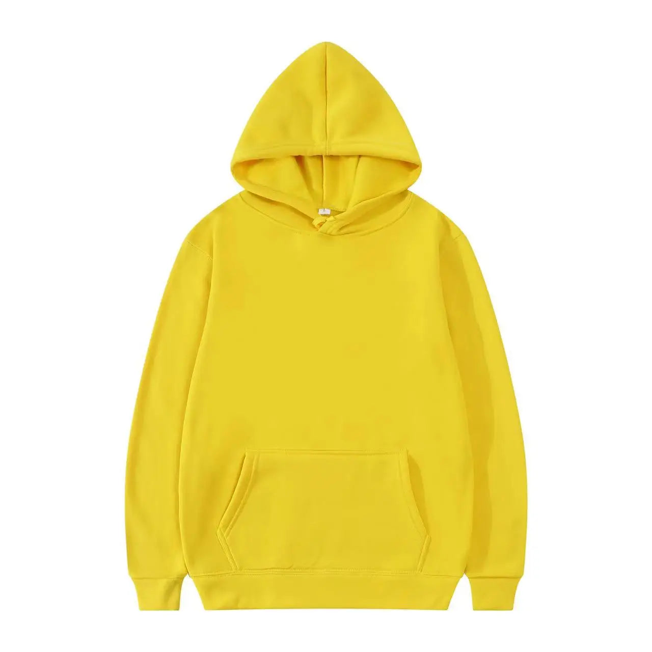 evlira-unisex-yellow-hoodie-solid-pullover-pocket